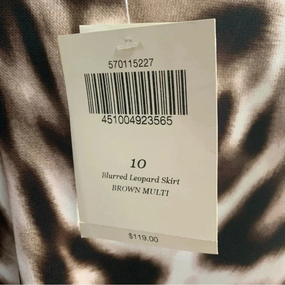Boston Proper Blurred Leopard Skirt Size 10. Tags Attached - Picture 4 of 4